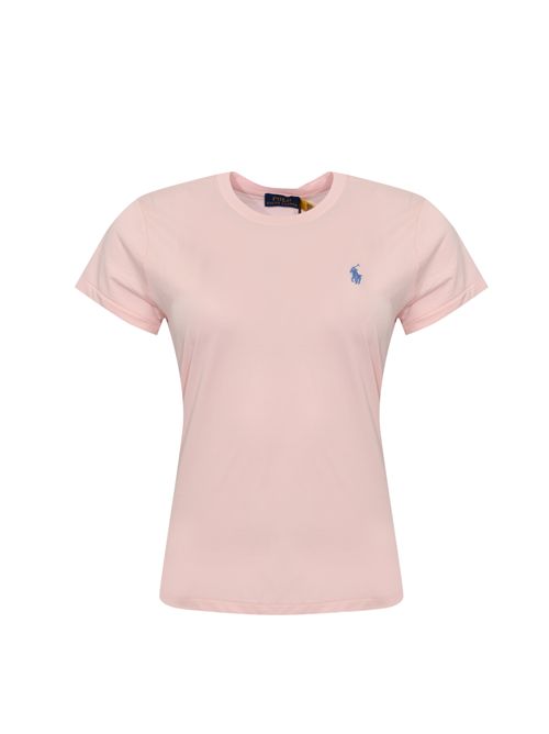 T-shirt in cotone con logo Pink POLO RALPH LAUREN | 211B14605014
